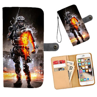 Cell Phone Wallet Case for Universal Models - US ARMY - designfullprint