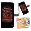 Cell Phone Wallet Case for Universal Models - Fire Dept FireFighter Fire Rescue 003 - designfullprint