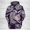 Unicorn Skull 3D Unisex Hoodie 022 - designfullprint