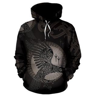 3D Odin Raven Unisex Hoodie 002