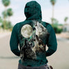 New Fashion Zip Up Hoodies - Three Howling Wolves  003
