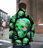 Green 3D Skull Illustration Unisex Hoodie, Long-sleeve, Tee, Zip up 028