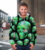 Green 3D Skull Illustration Unisex Hoodie, Long-sleeve, Tee, Zip up 028