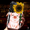 Sunflower US Flag With Pig Phone Case CH