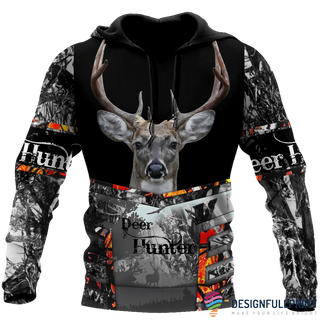 Gift For Hunting Lover Black Deer Hunting US Unisex Size Hoodie CH