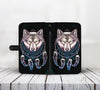 Awesome Cell Phone Wallet Case for Universal Models - Wolf Dream-catcher 003 - designfullprint
