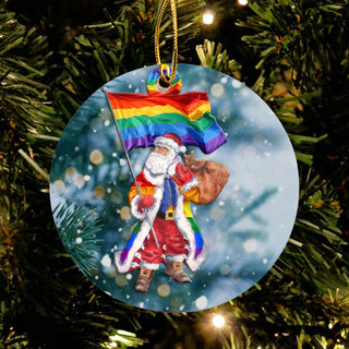 Lgbt Santa Pride Christmas Ornament LH