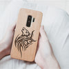 Wood Phone Case for Universal Models - Howling Lonely Wolf 003 - designfullprint