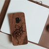 Wood Phone Case for Universal Models - Howling Lonely Wolf 003 - designfullprint