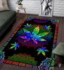 Mandala Hologram Weed Canabis Weed Pot Leaf Pot Head Rectangular Rug CH
