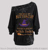 Halloween You Just Flipped My Witch Switch Off Shoulder Long Sleeves Top