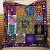 Gift For Hippie Hippie Style Peace Love Music Quilt Throw Blanket CH