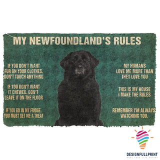 My Newfoundland Rules Welcome Doormat NHD