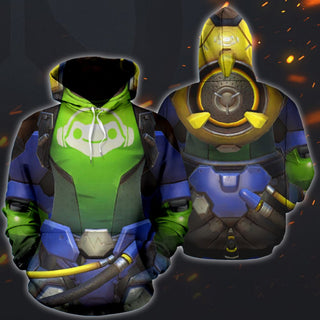 3D OW Printed Amour Hoodie 003 - designfullprint