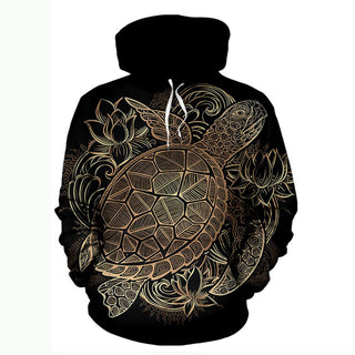 3D Turtle Printed Hoodie 002 - designfullprint