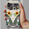 Gift For Hippie Pug Family Hippie Bus Phone Case CHM Gifts For Dog Lovers