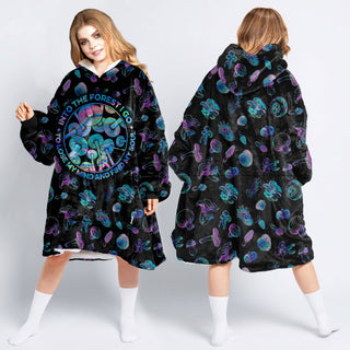 420 Gift Hippie Gift To Lose My Mind And Find My Soul Mushroom Wearable Blanket Snug Hoodie