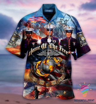 Gift For Veteran Lover Marine Corps Veteran Hawaii Button Shirt