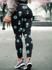 Women Elastic Skinny Sexy Sugar Skull and Daisy Leggings 012 - designfullprint