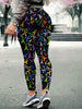 Multi-Color Ribbon Awareness Fight Like A Warrior Melanin Cancer Awareness Premium Leggings