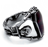 Gothic Skull Red Ring