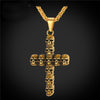 Trendy Skull Cross Crucifix Stainless Steel Necklace