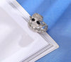 Crystal Fashion 925 Sterling Silver Skull Couple Ring
