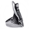 Grim Reaper Anarchy Skull Biker Ring