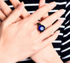 Stylish Big Stone Skull Round Zircon Ring
