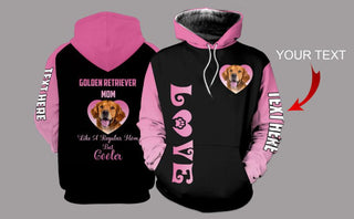 Gift For Mom Golden Retriever Mom Personalized US Unisex Size Hoodie Gifts For Dog Lovers