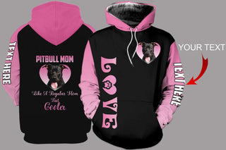 Mother Day Gift For Mom Pitbull Mom Personalized US Unisex Size Hoodie Gifts For Dog Lovers