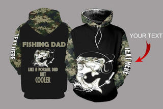 Fishing Gifts Gift For Dad Fishing Dad Catfish Camo Personalized US Unisex Size Hoodie