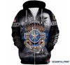 Gift For Veteran Lover US Air Force Veteran USAF Sherpa US Unisex Size Zip-up Hoodie CH