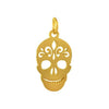 Stainless Steel Polished Hollow Skull Head Charm