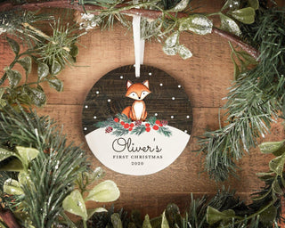 Babys First Christmas Personalized Ornament LH