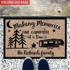 Gift For Camper Personalized Camping Doormats Happy Camper Doormat Making Memory One Campsite Camping Gifts Doormat HG