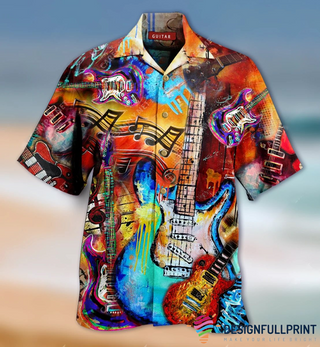 Guitar Art Pattern Music Love Hawaii Shirt CM