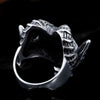 Skull Horn Punk Biker Ring