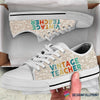 Gift For Teacher Vintage Teacher Lowtop Canvas Shoes NHD