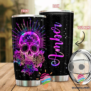 Skull Gift Skull Tumbler Sugar Skull Tumbler Colorful LH