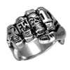 Gothic Fist Finger Stainless Steel Unique Skull Rings