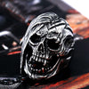 Exaggerated Vintage Skull Stainless Steel Ring