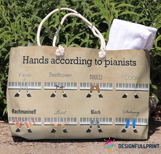 Piano Tote Bag Music Tote Bag Hands According To Pianists Tote Bag LH