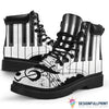 Gift For Music Lover Music Note Black And White All-Season Boots Music Boot HG