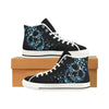 Skull Gift Gift For Butterfly Lover Blue Butterfly Skull Printed High Top Women's Shoes