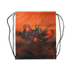 Demon Skull Printed Drawstring Bags