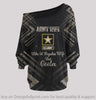 Gift For Army Army Wife Like A Regular Wife But Cooler Off Shoulder Long Sleeves Top