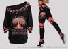 Be A Flamingo Always Be Fabulous Off Shoulder Long Sleeves Top and Leggings Set LN Gift For Camping