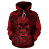 3D Red Devil Skull Unisex Hoodie 030 - designfullprint