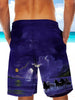 3D Horses Galloping Along The Sea Ultra-light Drawstring Shorts for Men 004 - designfullprint